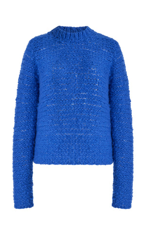 Durand Knit Sweater in Sapphire Welfat Cashmere