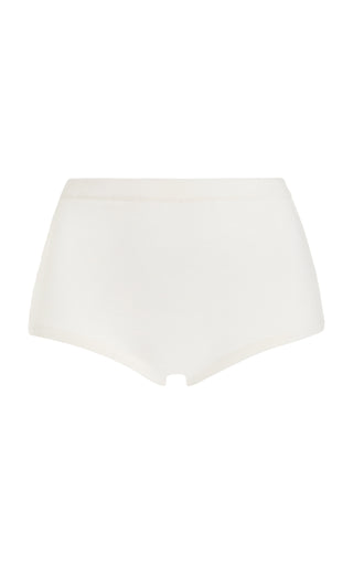 Ivory Merino Wool Aris Knit Shorts - Flat Lay | Gabriela Hearst