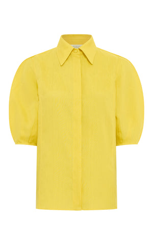 Sansi Top in Goldenrod Aloe Linen