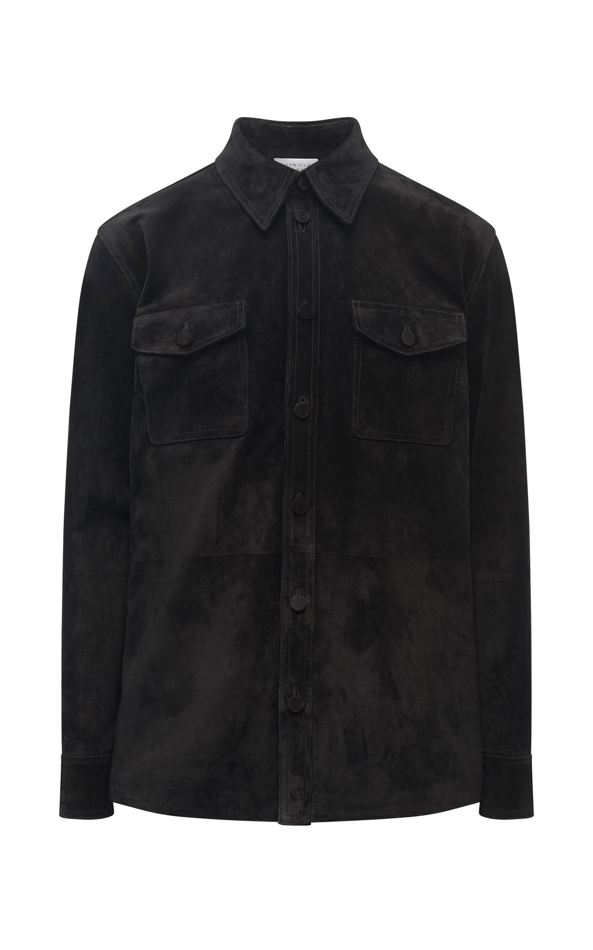 Lucas Overshirt in Black Suede