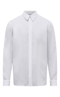 Nicolas Shirt in White Aloe Linen