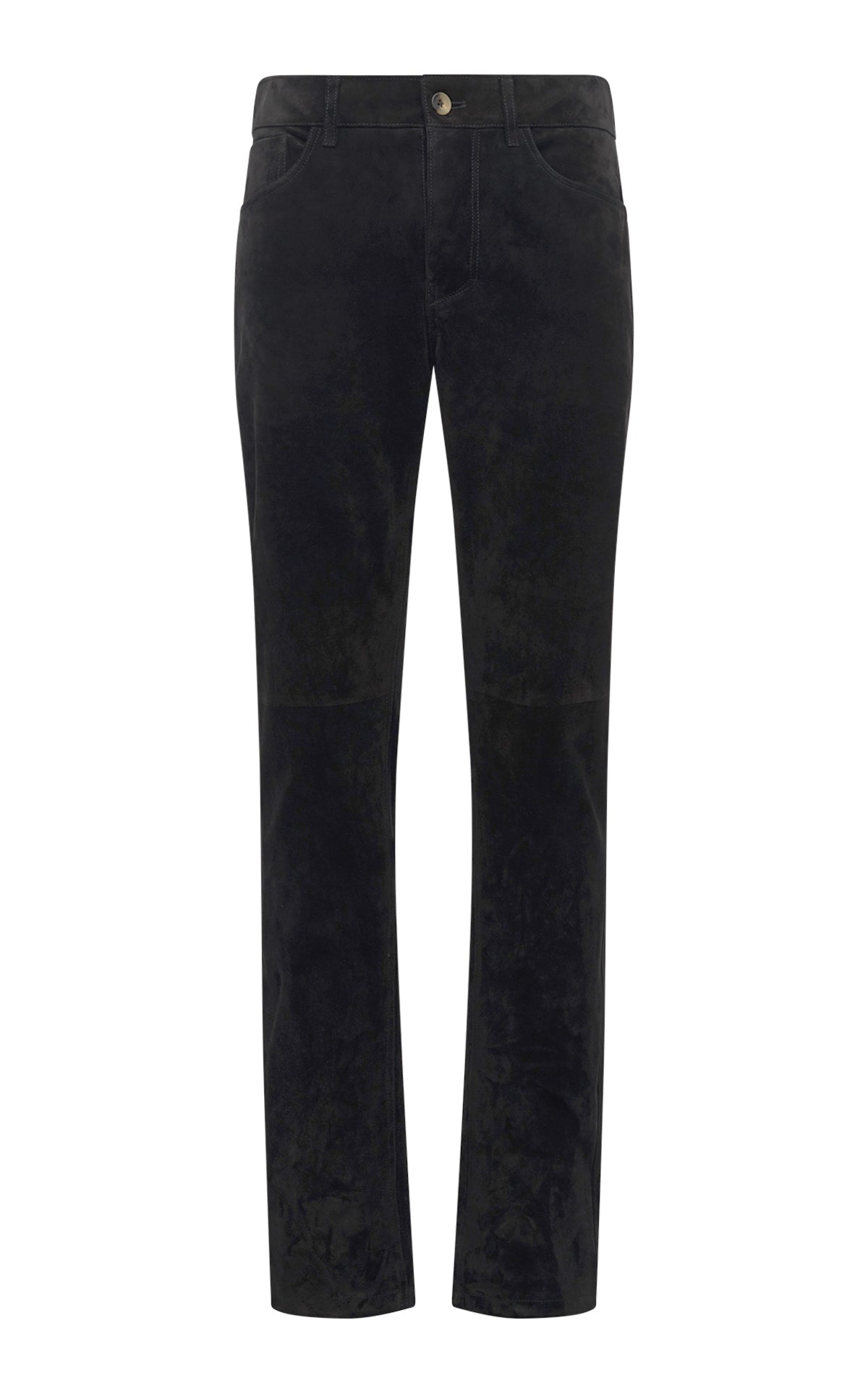 Anthony Five Pocket Pant in Black Suede
