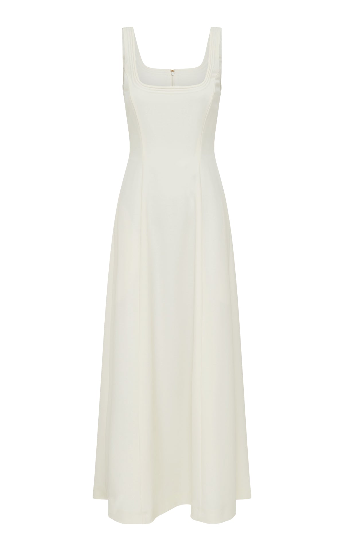 Adaline Midi Dress in Ivory Soft Wool