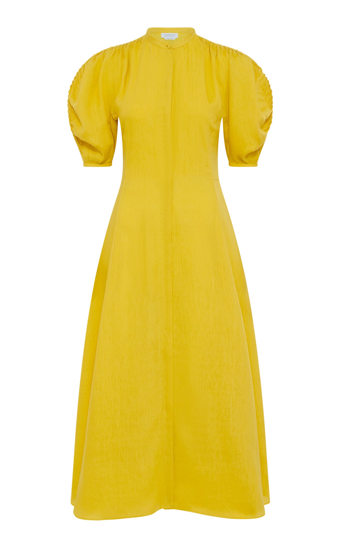 Arabella Shirtdress in Goldenrod Aloe Linen