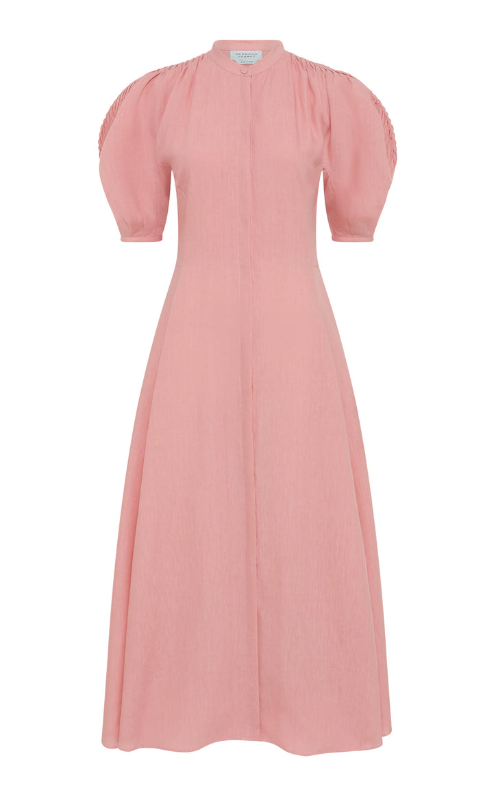 Arabella Shirtdress in Rosa Aloe Linen