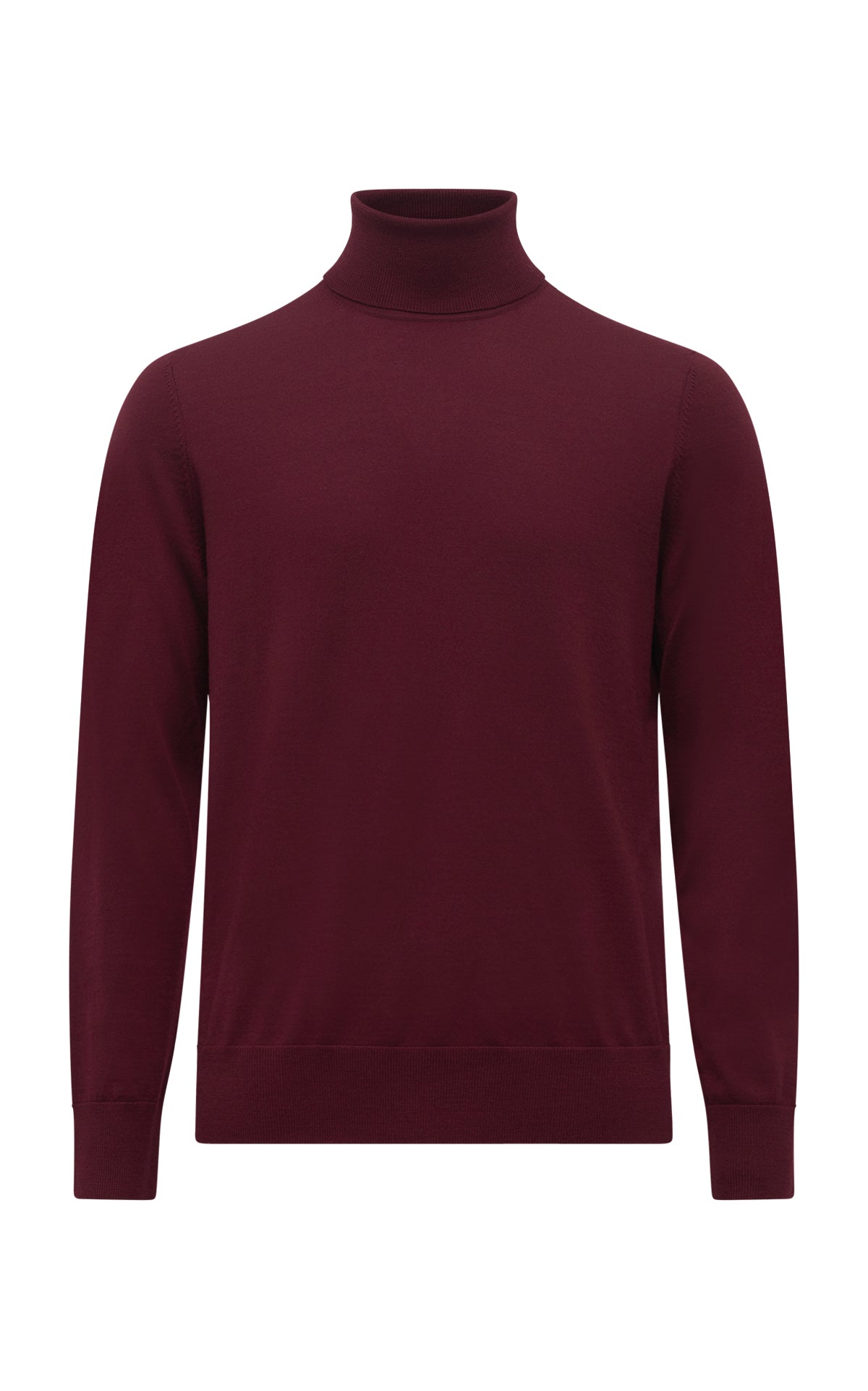 Jermaine Knit Turtleneck in Bordeaux Merino Wool