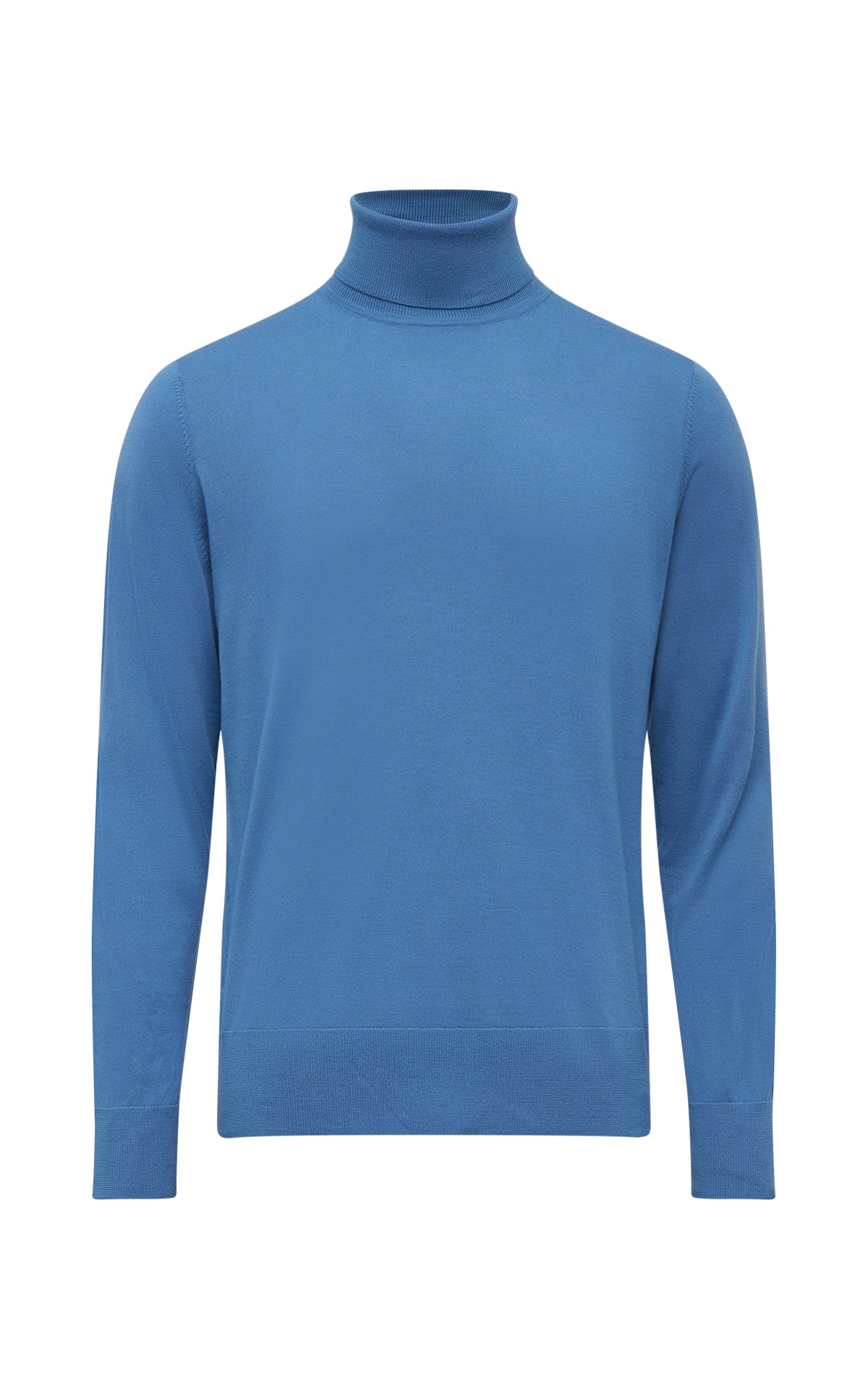 Jermaine Knit Turtleneck in Sky Merino Wool