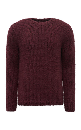 Bordeaux Cashmere Lawrence Knit Sweater - Front View | Gabriela Hearst