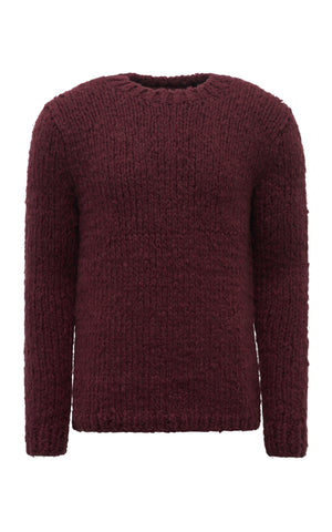 Lawrence Knit Sweater in Bordeaux Welfat Cashmere