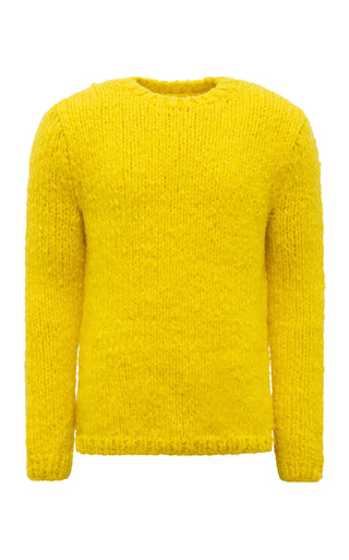 Lawrence Knit Sweater in Cadmium Yellow Welfat Cashmere M