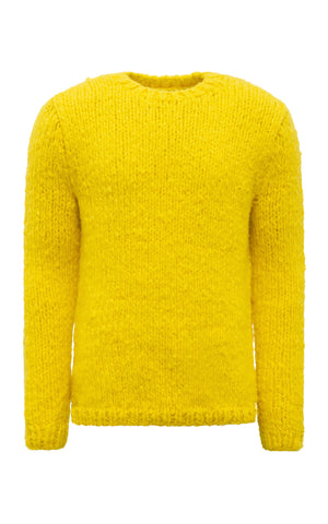 Lawrence Knit Sweater in Cadmium Yellow Welfat Cashmere