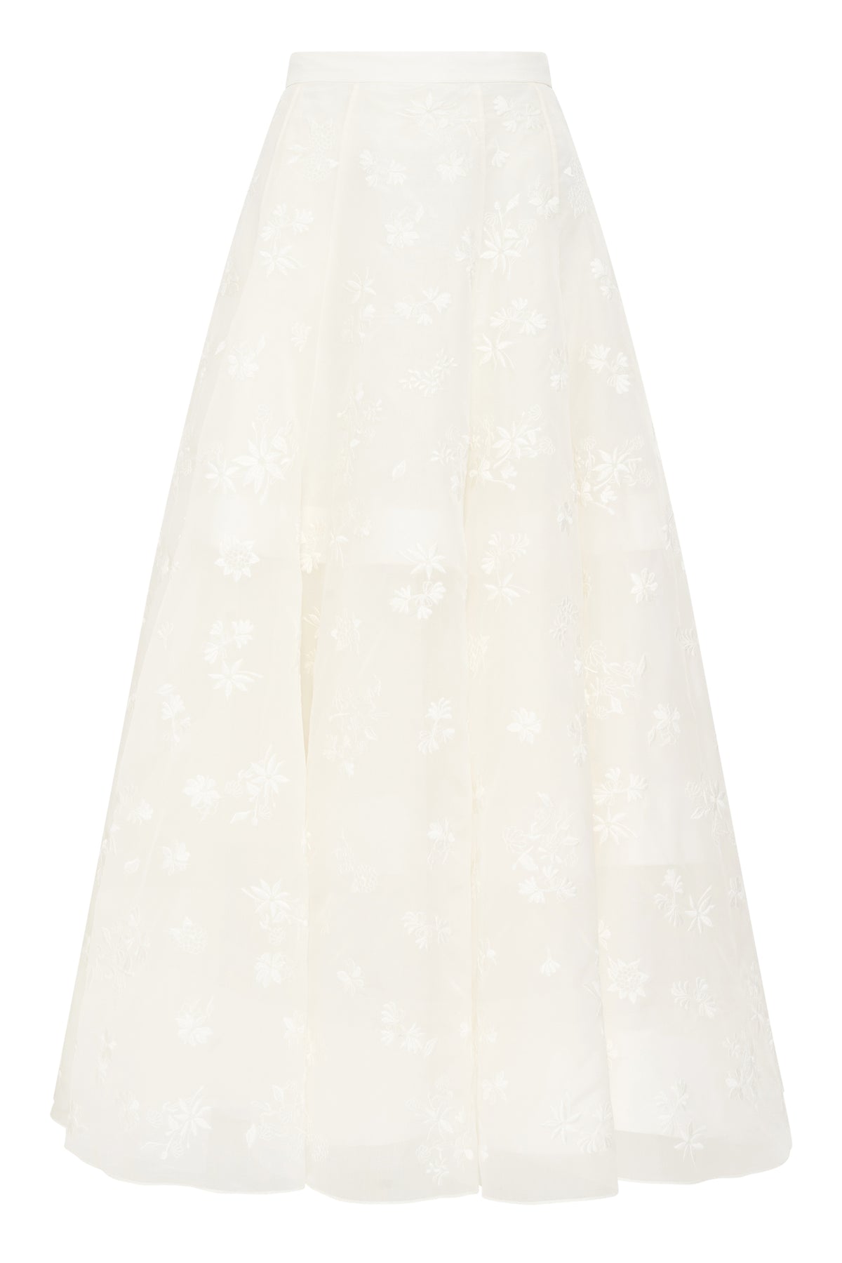 Sonya Skirt In Ivory Silk Organza