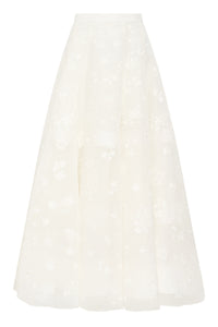 Sonya Skirt In Ivory Silk Organza