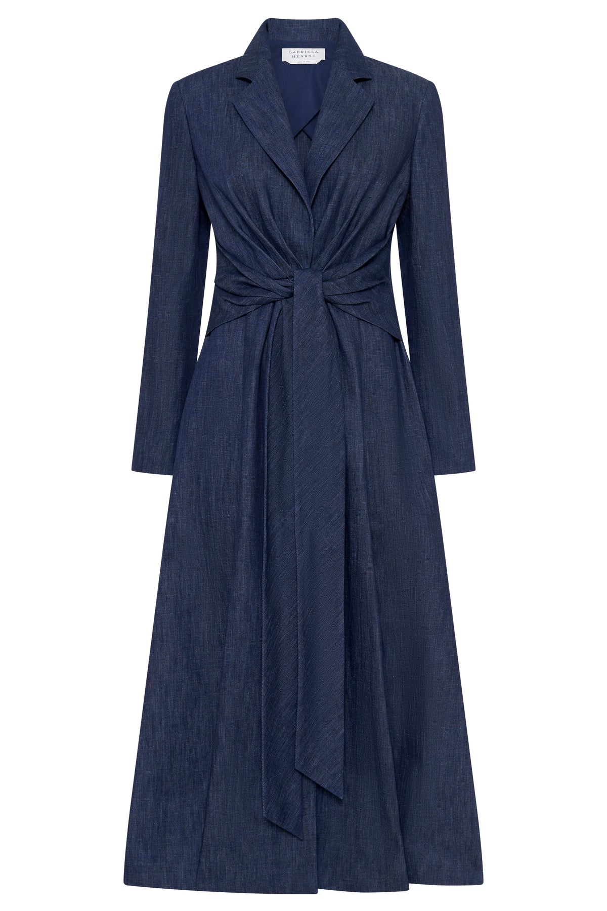 Yunara Knotted Maxi Dress in Recycled Cotton Denim