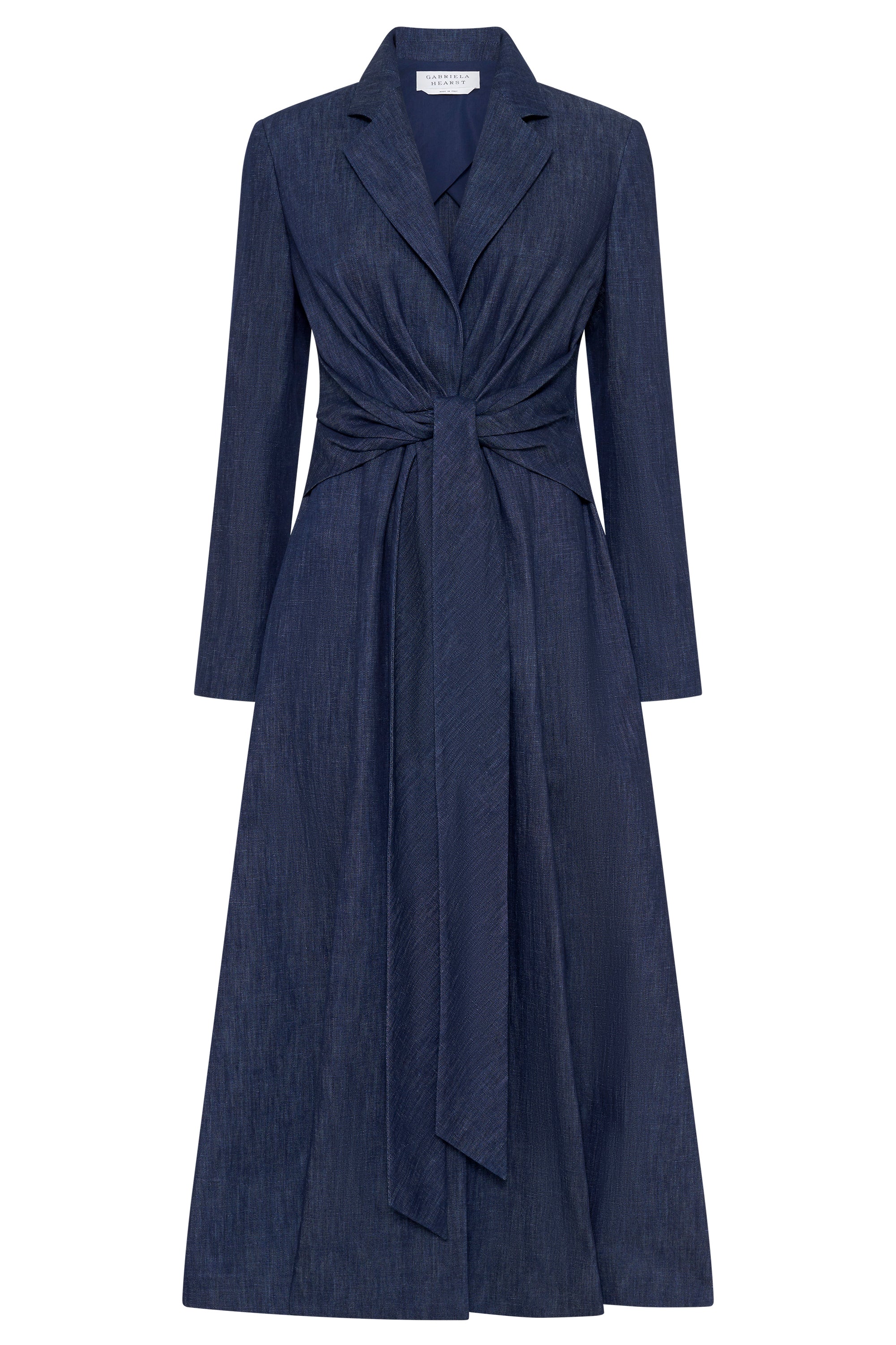 Yunara Knotted Maxi Dress in Recycled Denim