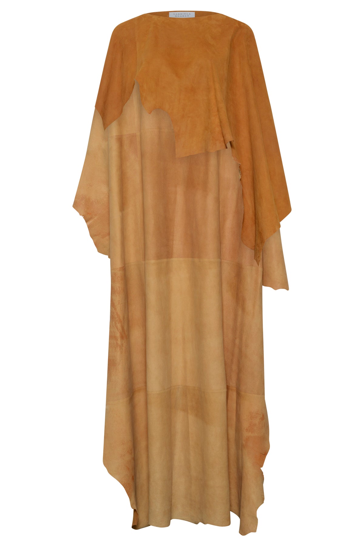 Calian Raw Cut Cape In Cashew Suede