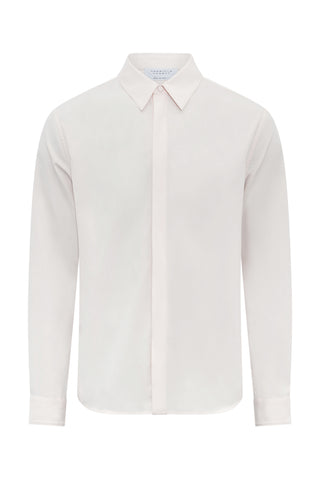 Abbe Shirt in White Sea Island Cotton