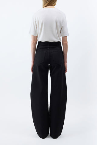 Black Recycled Denim Amoret Jeans - Back View | Gabriela Hearst
