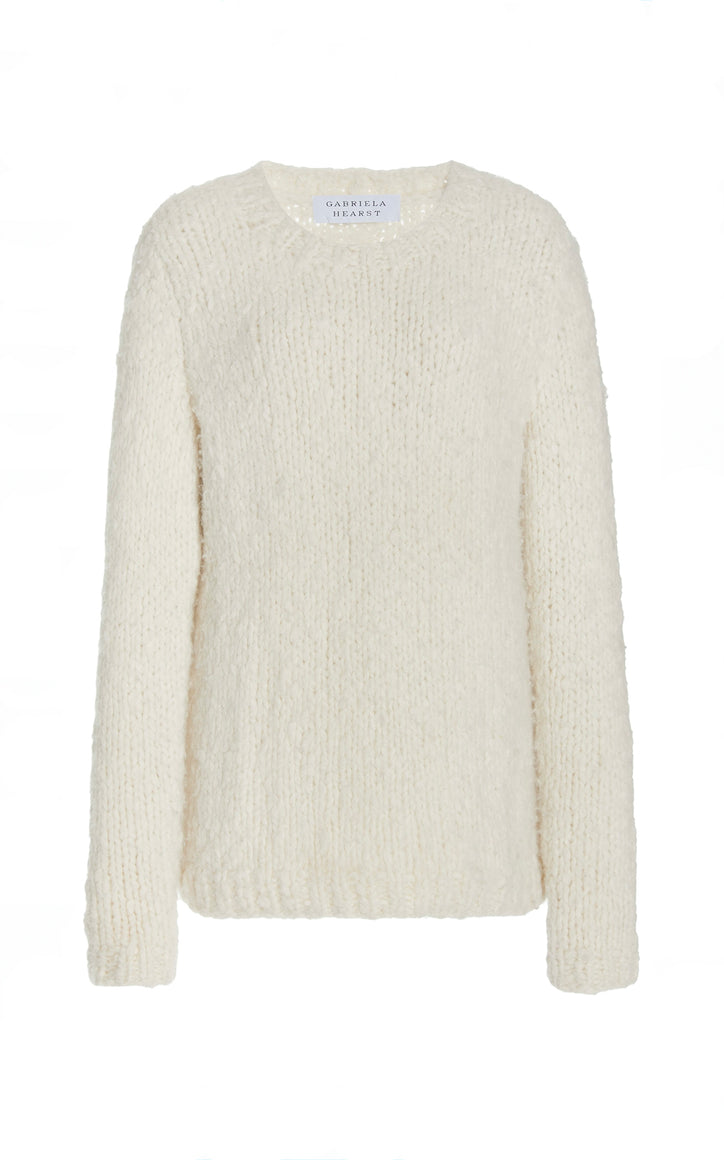 Lawrence Knit Sweater in Ivory Welfat Cashmere