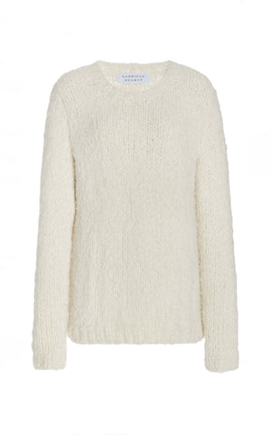 Lawrence Knit Sweater in Ivory Welfat Cashmere