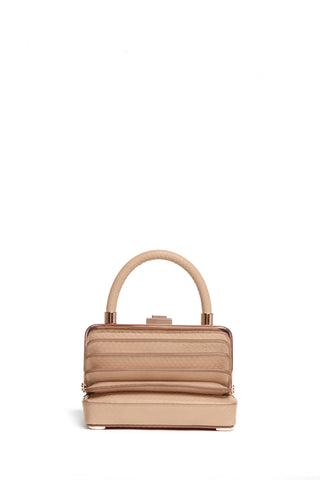 Nude Snakeskin Small Diana Bag - Front View with Top Handle | Gabriela Hearst