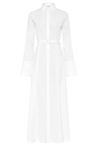 White Sea Island Cotton Carmina Maxi Shirtdress - Flat Lay | Gabriela Hearst