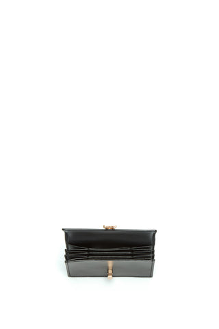 Black Leather Card Wallet - Interior Open View | Gabriela Hearst
