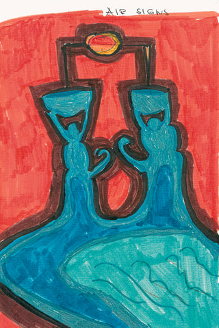 Hand-Drawn Sketch Air Signs Design - Original Artwork Detail | Gabriela Hearst