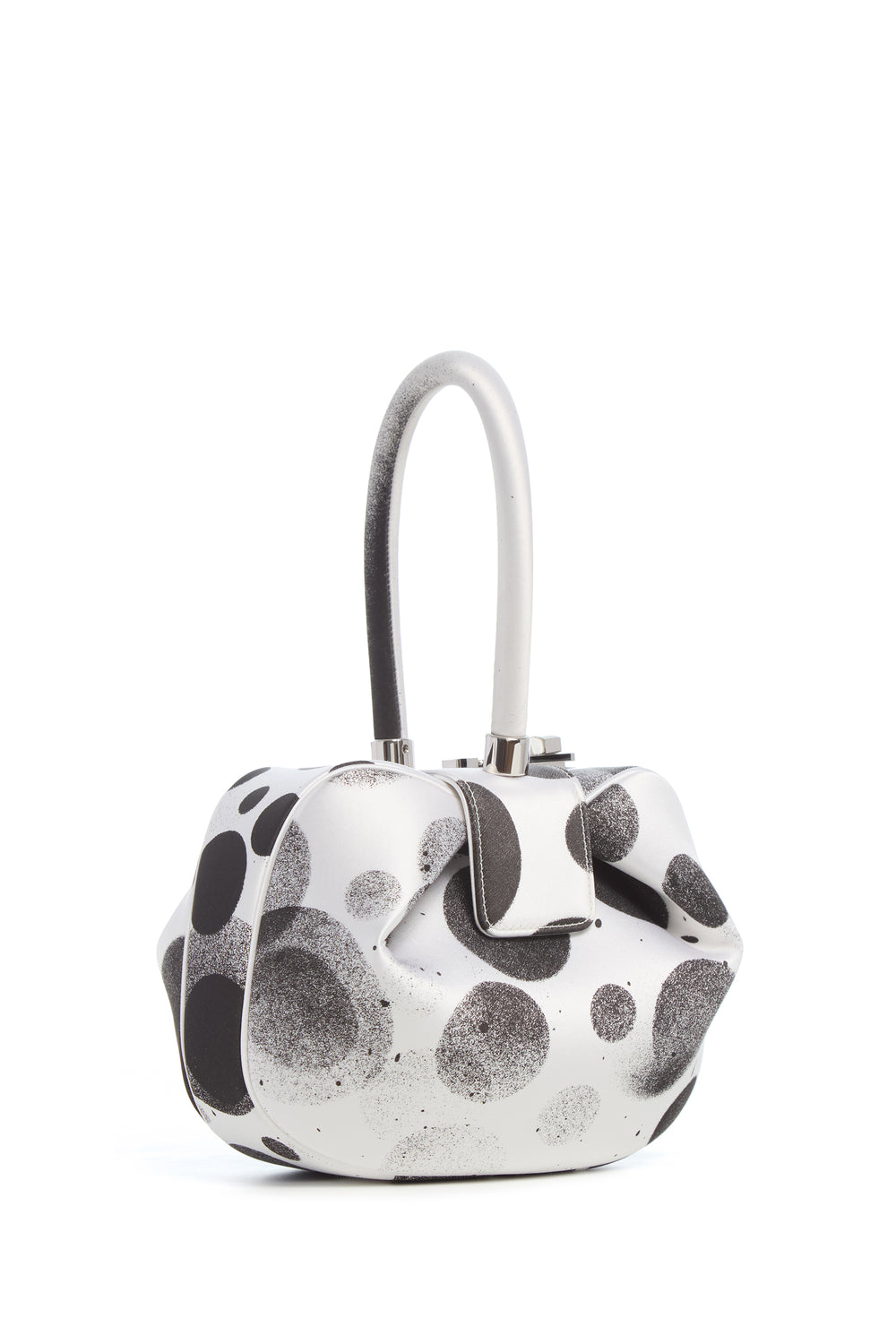 Limited Edition Adam Pendleton Nina Bag - Side Profile Artisan Painted Pattern | Gabriela Hearst