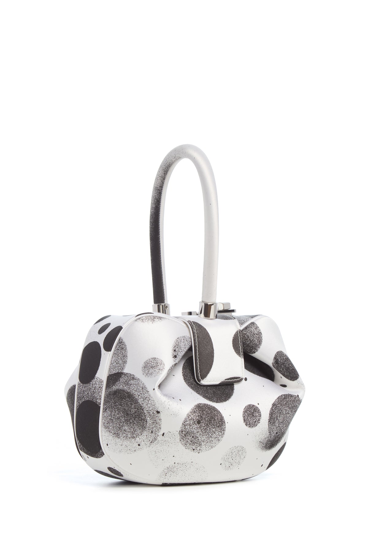 Limited Edition Adam Pendleton Nina Bag - Side Profile Artisan Painted Pattern | Gabriela Hearst