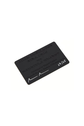 Black Authentication Card Adam Pendleton Collaboration - Artist Signature and Number 23 | Gabriela Hearst
