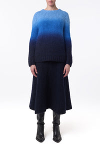 Pallas Knit Sweater in Dip Dye Sky Blue Welfat Cashmere