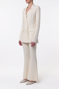 Bowen Knit Jacket in Ivory Wool