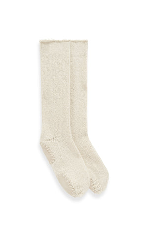 Oshun Knit Socks in Ivory Cashmere