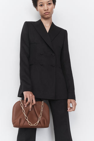 Rhein Flare Pant in Black Textured Linen