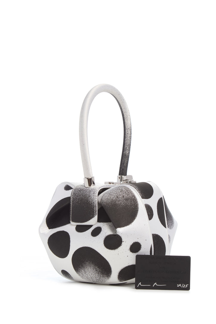 Adam Pendleton x Gabriela Hearst Nina Bag in Black & White Satin № 24