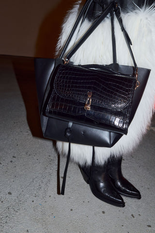 Marija Tote Bag in Black Nappa Leather