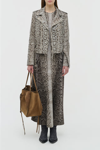 Anton Biker Jacket in Greyscale Inversa™ Snakeskin