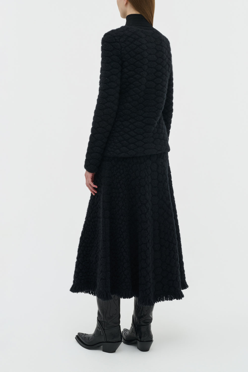 Tansey Knit Sweater in Black Cashmere