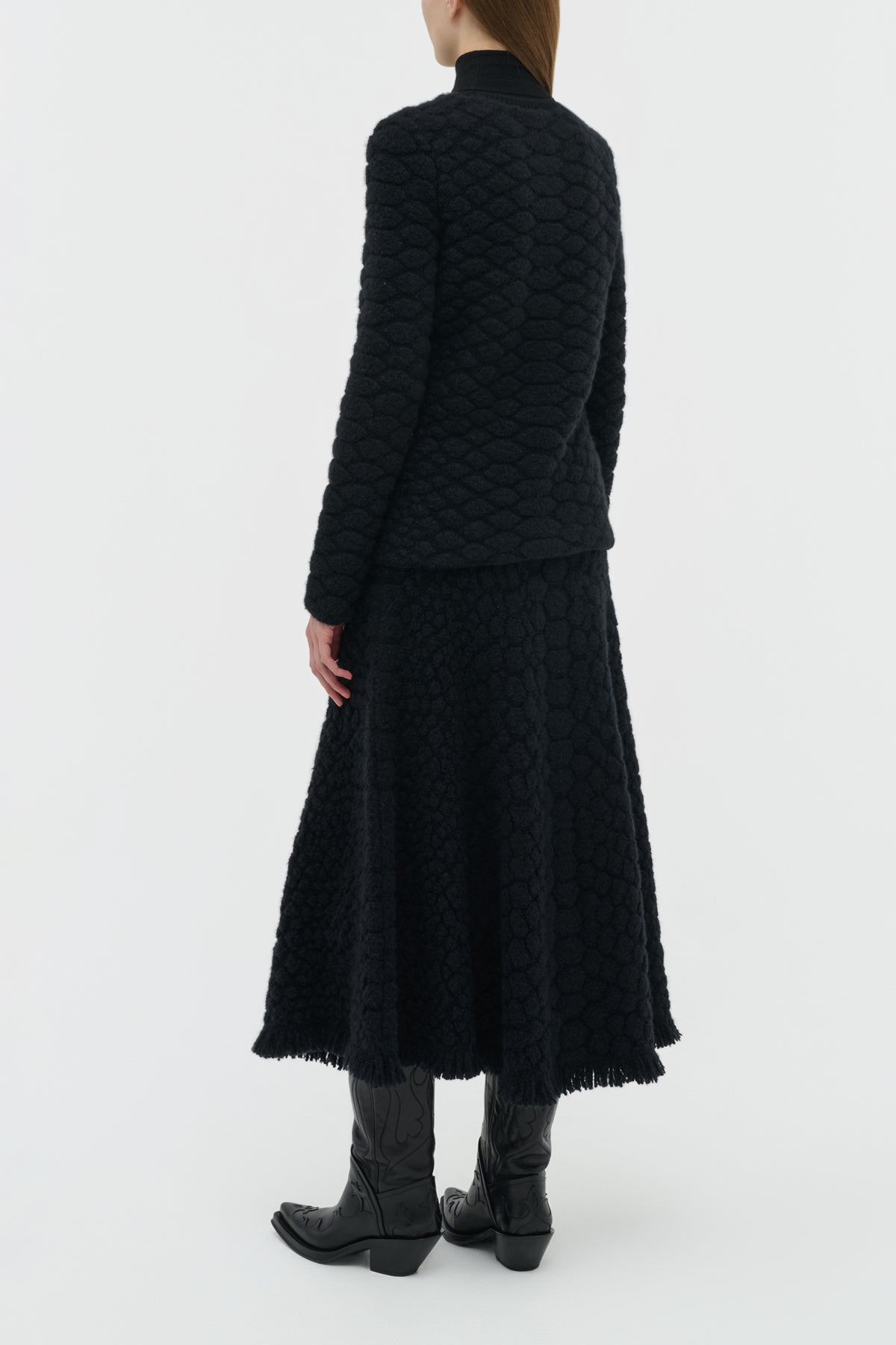 Tansey Knit Sweater in Black Cashmere
