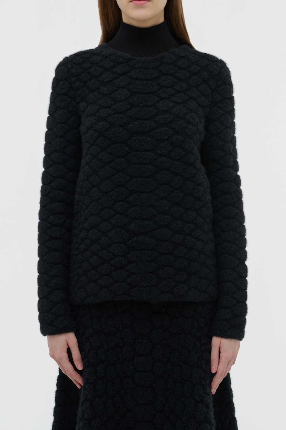 Tansey Knit Sweater in Black Cashmere
