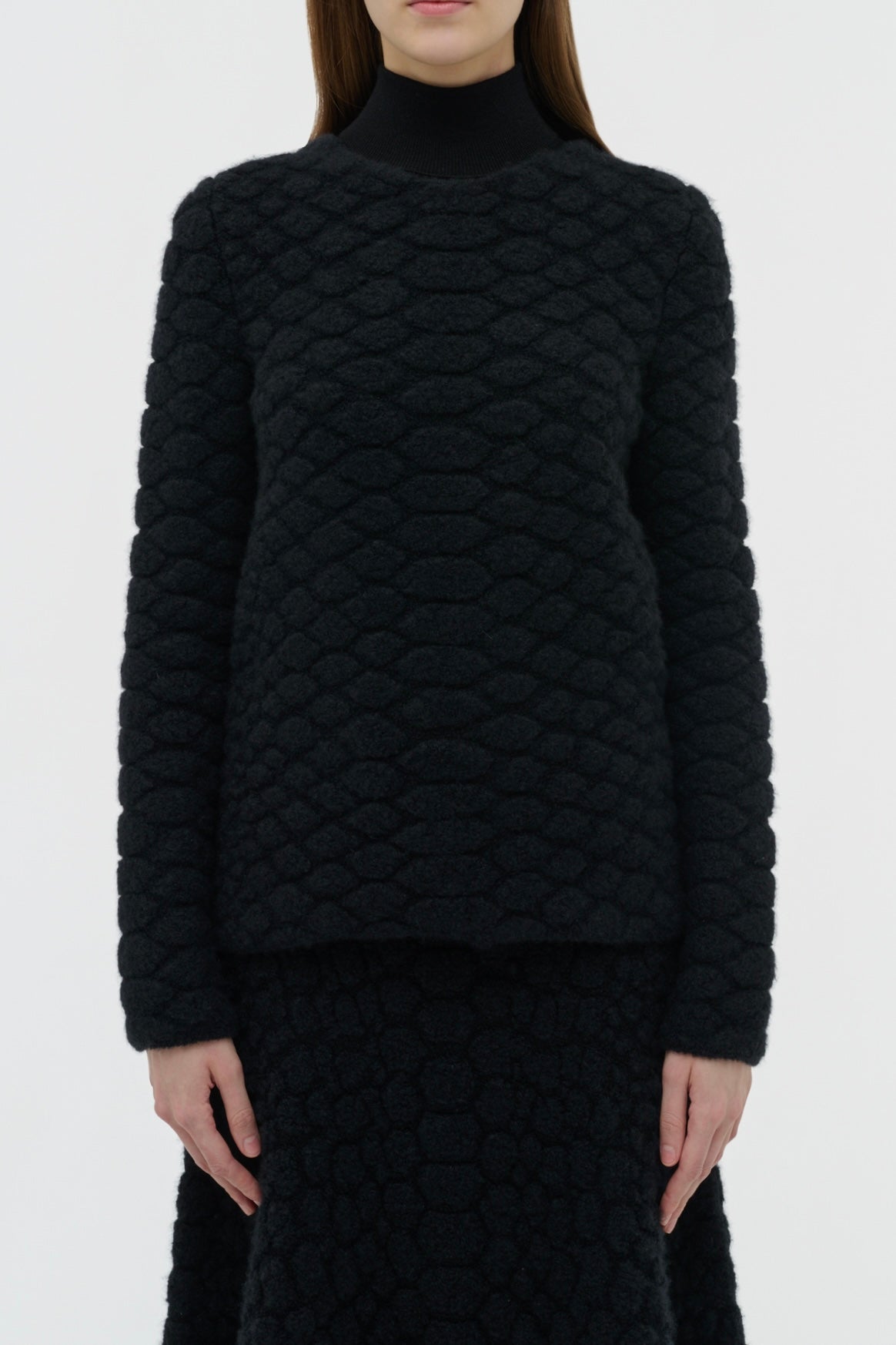 Tansey Knit Sweater in Black Cashmere