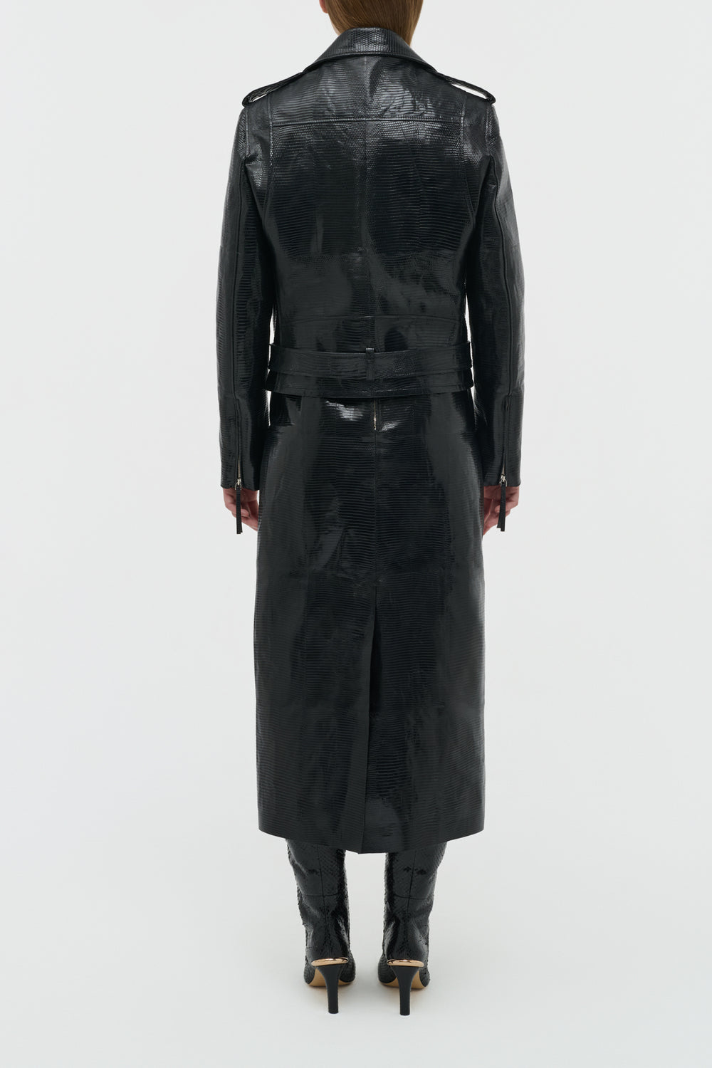 Anton Biker Jacket in Black Lizard