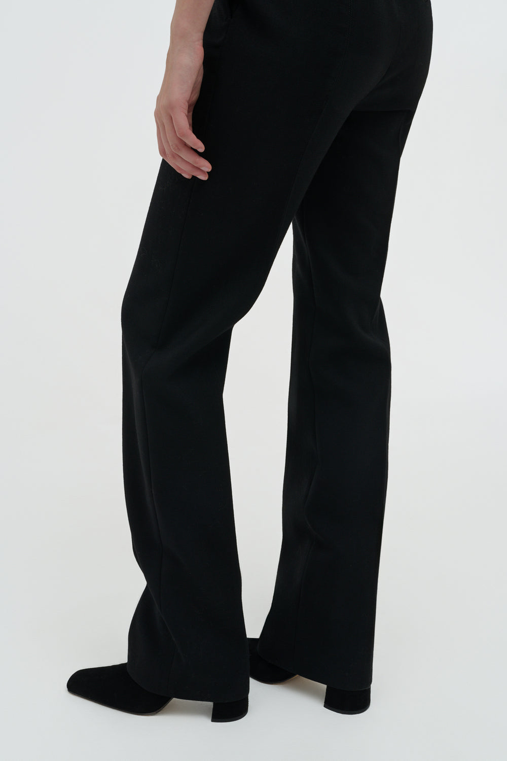Cecilia Pant in Black Recycled Wool