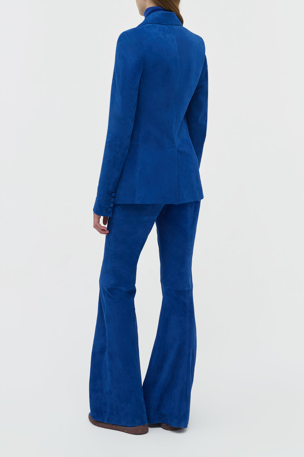 Rhein Flare Pant in Cobalt Suede
