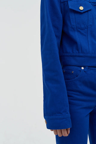 Cobalt Blue Jacket - Sleeve Cuff Detail | Gabriela Hearst