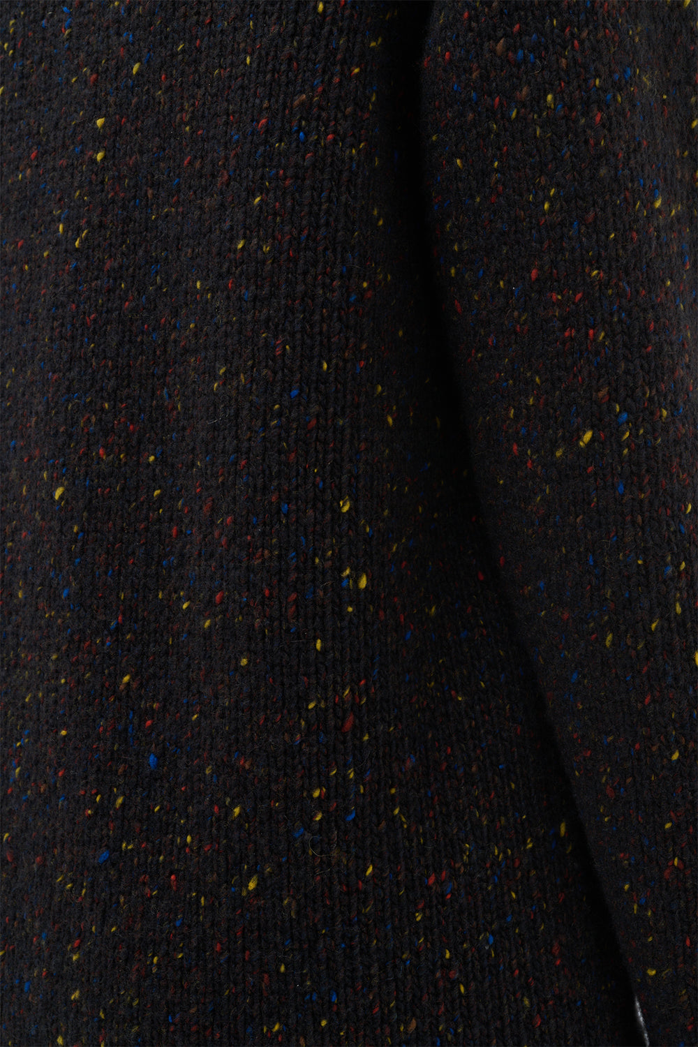 Alfie Knit Sweater in Charcoal Multi Speckled Aran Cashmere