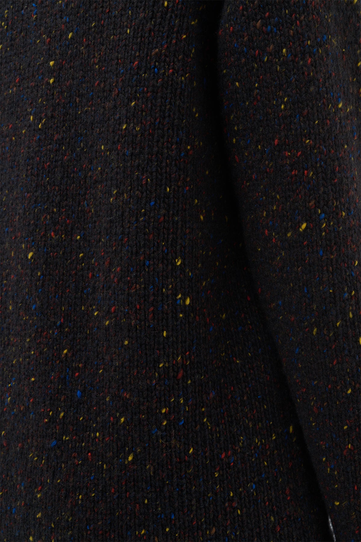 Alfie Knit Sweater in Charcoal Multi Speckled Aran Cashmere