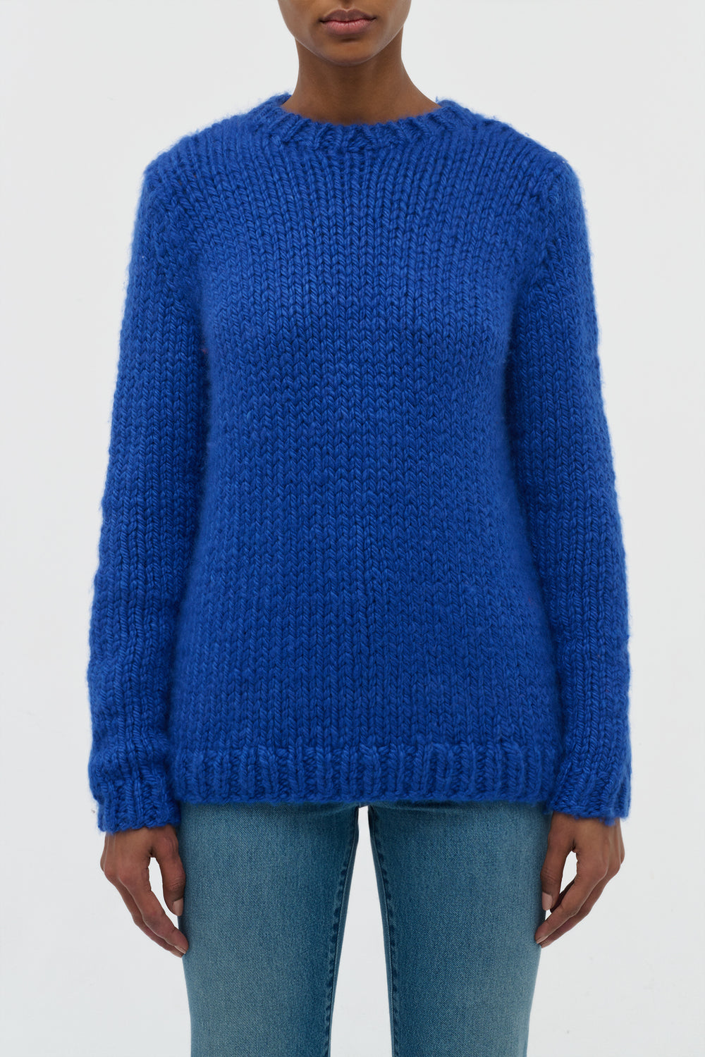 Poros Knit Sweater in Cobalt Cashmere