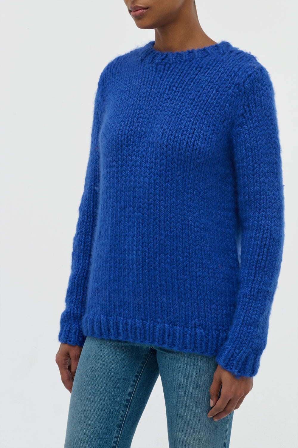 Poros Knit Sweater in Cobalt Cashmere